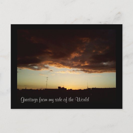 Carte Postale Salutations de mon côté du monde (Devant)