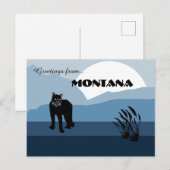 Carte Postale Salutations de Montana State Slate Blues (Devant / Derrière)