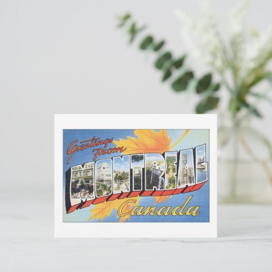 Carte Postale Salutations De Montréal, Canada (Debout devant)