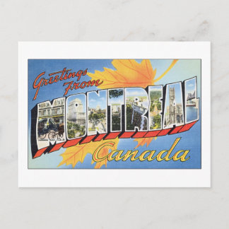 Carte Postale Salutations De Montréal, Canada