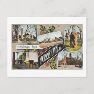 Carte Postale Salutations de Morristown NJ Vintage Style