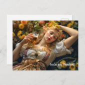 Carte Postale Salutations de Munich ! Ambiance de la bière (Devant / Derrière)