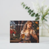 Carte Postale Salutations de Munich ! L'ambiance de bière. bière (Debout devant)