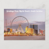 Carte Postale Salutations de Myrtle Beach, Caroline du Sud (Devant)