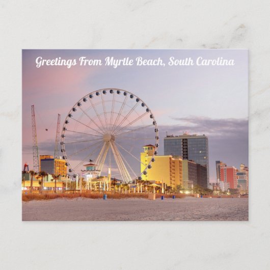Carte Postale Salutations de Myrtle Beach, Caroline du Sud (Devant)