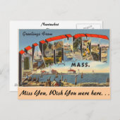 Carte Postale Salutations de Nantucket (Devant / Derrière)