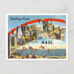 Carte Postale Salutations de Nantucket, Massachusetts Travel