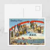 Carte Postale Salutations de Nantucket, Massachusetts Travel (Devant / Derrière)