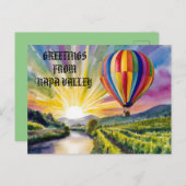 Carte Postale Salutations de Napa Valley Travel Modifier Texte P (Devant / Derrière)