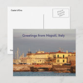 Carte Postale Salutations de Napoli, Italie (Devant / Derrière)