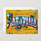 Carte Postale Salutations de Nashville (Devant / Derrière)