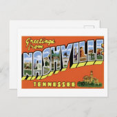 Carte Postale Salutations De Nashville ! (Devant / Derrière)