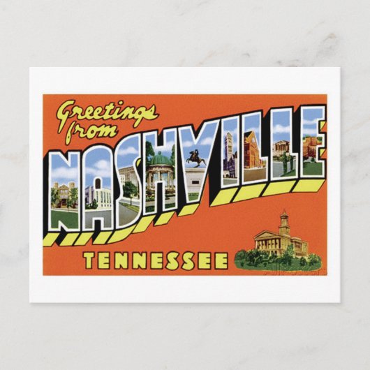 Carte Postale Salutations De Nashville ! (Devant)