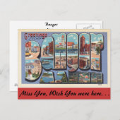 Carte Postale Salutations de New Bangor (Devant / Derrière)