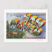 Carte Postale Salutations De New Haven, CT (Devant)