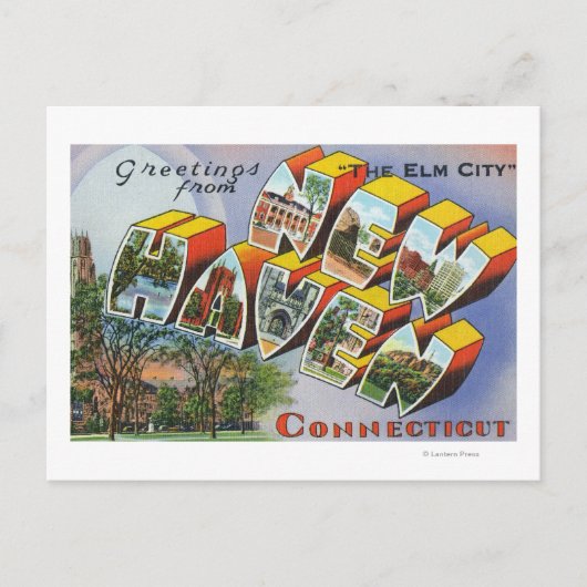 Carte Postale Salutations De New Haven, CT (Devant)