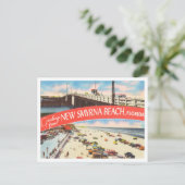 Carte Postale Salutations de New Smyrna Beach, Floride Travel (Debout devant)