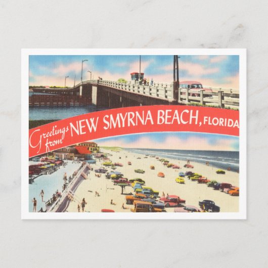 Carte Postale Salutations de New Smyrna Beach, Floride Travel (Devant)