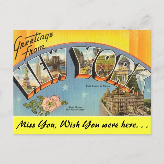 Carte Postale Salutations de New York (Devant)