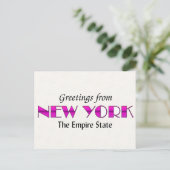 Carte Postale Salutations de New York (Debout devant)