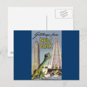 Carte Postale Salutations De New York (Devant / Derrière)