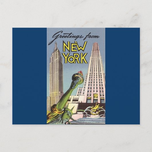 Carte Postale Salutations De New York (Devant)