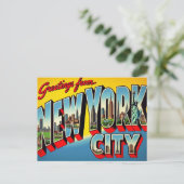 Carte Postale Salutations de New York City (Debout devant)