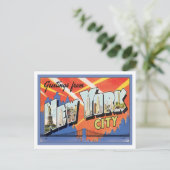 Carte Postale Salutations De New York City America (Debout devant)