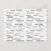 Salutations de New York City, Quartiers