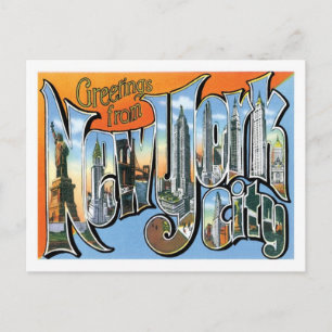 Carte Postale Salutations de New York City US City
