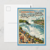 Carte Postale Salutations de Niagara Falls Inspiré de l'ancien (Devant / Derrière)