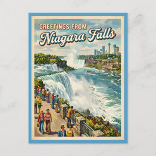 Carte Postale Salutations de Niagara Falls Inspiré de l'ancien 