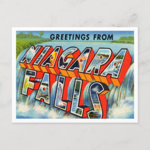 Carte Postale Salutations de Niagara Falls, New York Travel