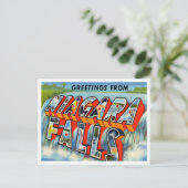 Carte Postale Salutations de Niagara Falls, New York Travel (Debout devant)