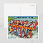 Carte Postale Salutations de Niagara Falls, New York Travel (Devant / Derrière)