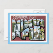 Carte Postale Salutations de Niagara Falls NY US City (Devant / Derrière)