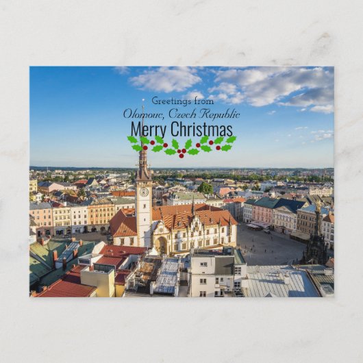 Carte Postale Salutations de Noël à Olomouc, République Tchèque (Devant)