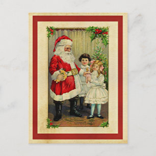 Carte Postale Salutations de Noël à Père Noël