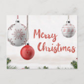 Carte Postale Salutations de Noël, beauté dans la simplicité, (Devant)