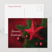 Carte Postale Salutations de Noël de l'Étoile Rouge (Devant / Derrière)