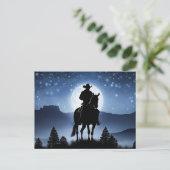 Carte Postale Salutations de Noël des Fêtes Cowboy (Debout devant)