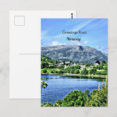 Carte Postale Salutations de Norvège (Devant / Derrière)