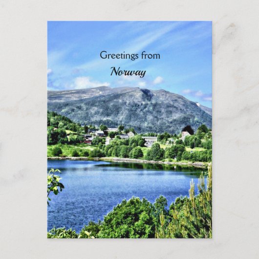 Carte Postale Salutations de Norvège (Devant)