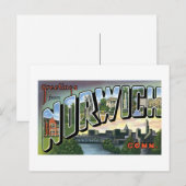 Carte Postale Salutations de Norwich, Connecticut ! (Devant / Derrière)
