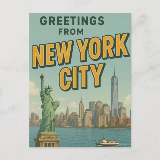 Carte Postale Salutations de NYC (Devant)
