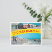 Carte Postale Salutations de Ocean Beach, New Jersey Travel (Debout devant)