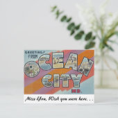 Carte Postale Salutations de Ocean City, Maryland (Debout devant)