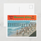 Carte Postale Salutations de Ocean City, New Jersey Travel (Devant / Derrière)