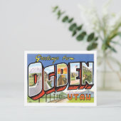 Carte Postale Salutations De Ogden Utah Ville Américaine (Debout devant)