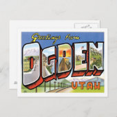Carte Postale Salutations De Ogden Utah Ville Américaine (Devant / Derrière)